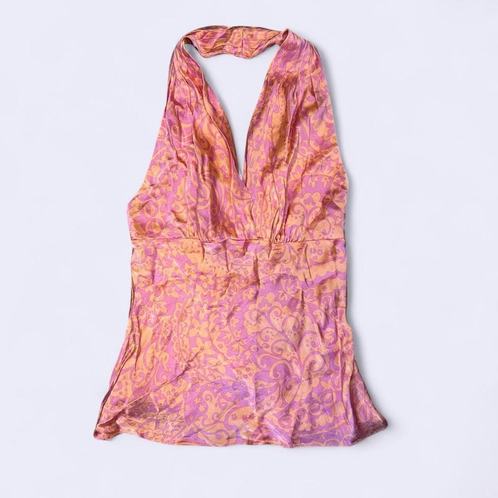 Express Pink and Orange Patterned Top